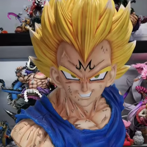 Buste de <span class=keywords><strong>Majin</strong></span> <span class=keywords><strong>Vegeta</strong></span> 1/1, sculpture GK Dragon Ball Anime pour collectionneurs, résine, lumières LED, sculpture artistique peinte à la main, haute précision - Product Image 1
