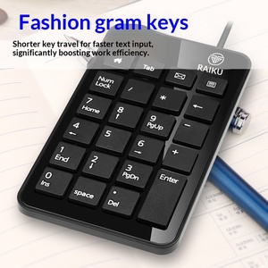 <span class=keywords><strong>Clavier</strong></span> <span class=keywords><strong>numérique</strong></span> filaire RAIKU K-601 USB 2.0 Mini 23 touches pour comptabilité et finance - Vente transfrontalière - Product Image 5