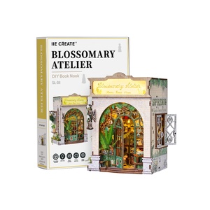 IIECREATE Nouveau Style Mini Coin Lecture SL-38 Boutique de Fleurs Kit <span class=keywords><strong>DIY</strong></span> Puzzle 3D en Bois pour Enfants comme Cadeau - Product Image 6