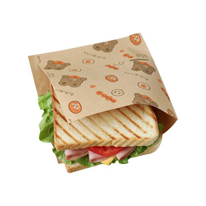 Bolsas de Papel para Envolver Sándwiches, Resistentes al Aceite, Desechables, de Grado Alimenticio, Ecológicas, con Recubrimiento de PE, para Hamburguesas y Almuerzos - Product Image 3