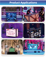 Table de console numérique pour DJ avec écran LED, façade personnalisée avec logo pour les événements de mariage et de fête