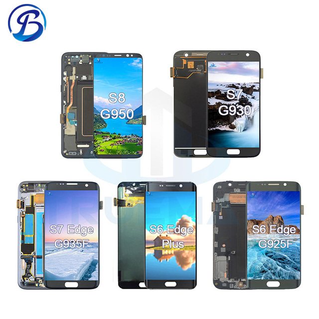 Wholesale Mobile Touch Screen S6 S7 S8 S6 Edge+ S6 Edge S7 Edge Original AMOLED Original for Samsung Galaxy S Series