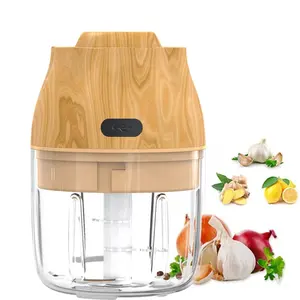 Manufacturer Direct 2023 Hot Sale Wooden Color Mini USB Onion Garlic Chopper