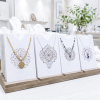 Carte de présentation de bijoux personnalisable en papier grainé avec graines, impression de logo sur mesure, vente en gros