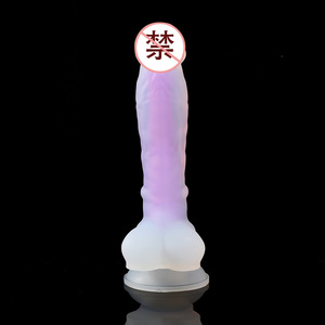 Dildos de Silicona Luminosos Realistas en Oferta, con Ventosa, Suaves, 100% Impermeables, para Mujeres y Hombres, Juguetes Sexuales para Adultos - Product Image 1