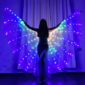 도매 밸리 댄스 다채로운 날개 무대 댄스 날개 빛나는 망토 파티 크리스마스 소품 장식