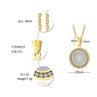 Colliers personnalisés en acier inoxydable avec calligraphie arabe islamique en zircon, bijoux de mode raffinés pour femmes 2024