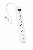 2 Indikator LED untuk Proteksi Lonjakan Arus dan Proteksi Pembumian 980J, Stopkontak Ekstensi 8 Lubang, Steker NEMA 5-15P Terbumi 125V 15A