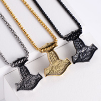 Kalung Liontin Punk Vintage Double Head Eagle New Pvd Pria dari Baja Tahan Karat 316, Perhiasan Fashion, Grosir, Aksesoris untuk DIY