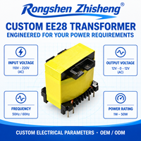 Transformateur d'alimentation à découpage EE28 220V 120V 24V 15V 12V pour amplificateur audio, montage sur circuit imprimé, en aluminium et cuivre
