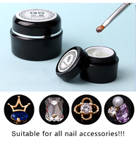 QSHY Outil de pose d'ongles UV LED personnalisé avec logo, bâtonnet de trempage avec colle liquide en gel de cristal diamanté, étiquette privée, vente en gros