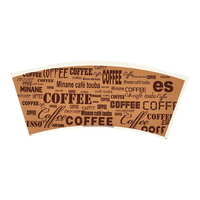 Ventilateur de tasse de papier enduit de PE biodégradable de matière première recyclable imperméable jetable de tasse de papier