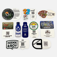 Venta al por mayor código QR pegatinas impermeable blanco vinilo troquelado logotipo personalizado Pegatina con código QR