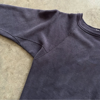 T-shirt Homme Col Rond Manches Raglan Personnalisées Effet Délavé Coupe Oversize Ourlet Côtelé Épais Surpiqué Style Vintage