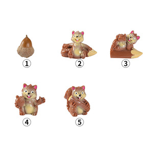 ตุ๊กตากระรอกเรซิ่นน่ารัก ของตกแต่งสวนจิ๋ว ของตกแต่งบ้าน ชุดงานฝีมือศิลปะ - Product Image 4
