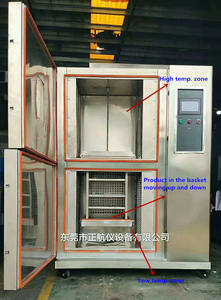 Yüksek hassasiyetli <span class=keywords><strong>2</strong></span> bölge termal şok <span class=keywords><strong>Test</strong></span> odası-elektronik güvenilirlik testi için 70C ila + 150C sıcaklık değişimi <span class=keywords><strong>Test</strong></span> cihazı - Product Image 4