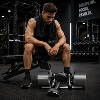 Ensemble d'haltères réglables professionnels de 40 kg, 3 kg-40 kg, haltères en fonte de haute qualité électro-plaqués pour la salle de sport à domicile