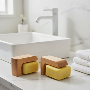 <span class=keywords><strong>Porte</strong></span>-<span class=keywords><strong>savon</strong></span> magnétique en <span class=keywords><strong>bois</strong></span> à un niveau Installation de type debout pour mur de douche 2 ensembles <span class=keywords><strong>porte</strong></span>-<span class=keywords><strong>savon</strong></span> en <span class=keywords><strong>bois</strong></span> pour savons - Product Image 4