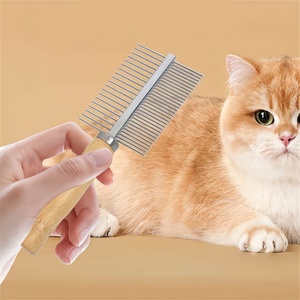 Productos para mascotas más vendidos, peine para mascotas de doble cara de acero inoxidable para perros y gatos, peine para pulgas, cepillo, peine para el cuidado de mascotas - Product Image 3