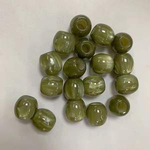 Perles en résine Shiyi C053 12*12mm à grand trou, perles à trou droit, perles en forme de disque pour la fabrication de bijoux DIY - Product Image 3