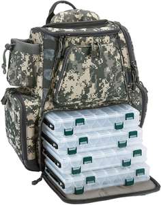 FREE SAMPLE Fishing Tackle Backpack with 4 Trays Large Waterproof Tackle Bag Storage