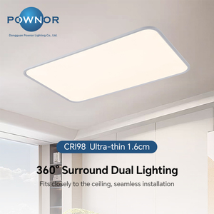 Lampada da <span class=keywords><strong>Soffitto</strong></span> <span class=keywords><strong>LED</strong></span> Ultra-Sottile 120W per Soggiorno, <span class=keywords><strong>Plafoniera</strong></span> Minimalista <span class=keywords><strong>Rettangolare</strong></span> Bianca - Product Image 1
