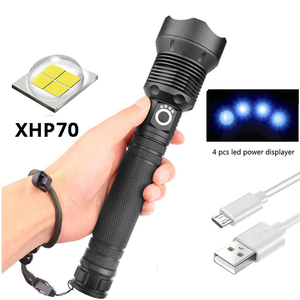 Linterna LED Portátil de Alta Potencia Xhp50 de Aleación de Aluminio, 5 Modos, Recargable, con Zoom, Resistente al Agua IP65, 6000 Lúmenes, para Emergencias - Product Image 2