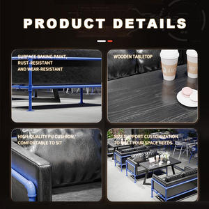 Set Tavolo e Sedie Personalizzato di Lusso per Bar e Bistrot, Stile Industriale in Metallo per Caffè e Ristoranti, Seduta per Uso Esterno - Product Image 3