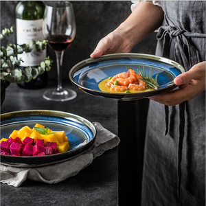 Ins horno esmalte restaurante creativo occidental <span class=keywords><strong>de</strong></span> frutas <span class=keywords><strong>de</strong></span> cerámica plato profundo ensalada <span class=keywords><strong>de</strong></span> la placa <span class=keywords><strong>de</strong></span> la cena - Product Image 2