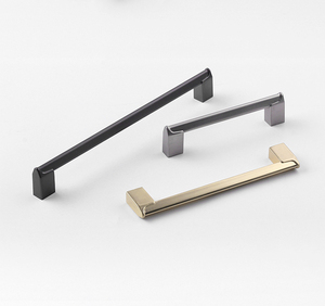 Furniture Parts Hardware Gold Black Zinc alloy Shower Room Drawer pull Cabinet Handles