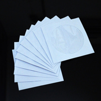 Lengan kertas CD Game 8CM 12CM, lengan kertas DVD datar warna putih, lengan kertas jendela untuk cakram