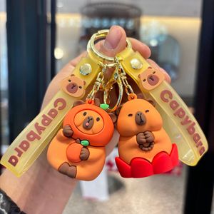 Porte-clés en PVC Capybara mignon, pendentif en plastique pour téléphone portable, sac à dos, clés de voiture, cadeaux à suspendre pour couple - Product Image 4
