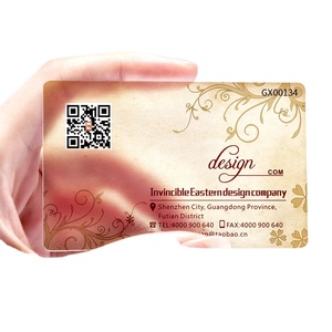 Carte de visite personnalisée en PVC transparente, imperméable, recto-verso, avec lamination et <span class=keywords><strong>impression</strong></span> offset du logo de la marque pour l'emballage et les <span class=keywords><strong>cartes</strong></span> nominatives - Product Image 1