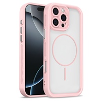 Étui de téléphone portable antichoc magnétique en TPU+PC pour 11/12/13/14/15/16/17 Pro Max/14 Plus avec protection de l'objectif