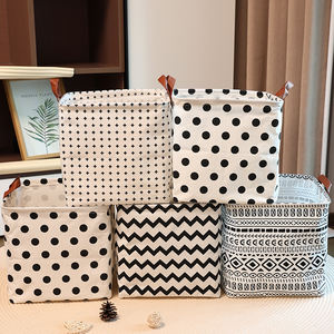 Kingwillow contenitore in tessuto per uso domestico panno sporco e giocattolo di stoccaggio con manico in corda di materiale pieghevole cesto della biancheria - Product Image 5