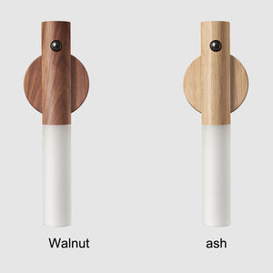 创意智能人体感应灯家用简易木纹台灯卧室运动检测器充电夜灯 - Product Image 4