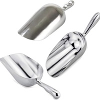 Pelle à glaçons multifonction en aluminium – Ustensile de cuisine jetable pour usage domestique, certifié LFGB, simplicité moderne, outil de service alimentaire