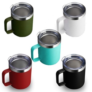 Taza de Acero Inoxidable de Lujo Atlas con Asa y Tapa, Logotipo Personalizable, Ecológica, Aislamiento Térmico de 24 Horas, Lista para Acampar - Product Image 1