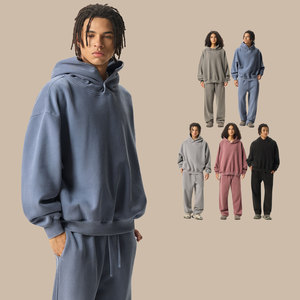 Sudadera con capucha extragrande y corte holgado de alta calidad, con cremallera, lavado ácido, 450GSM, bordado 3D y estampado, venta al por mayor. - Product Image 1