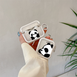 Pour <span class=keywords><strong>Airpods</strong></span> 2 Pro 1/2 Creative Cute Chubby <span class=keywords><strong>Panda</strong></span> Étui pour écouteurs en silicone Étui étanche - Product Image 4