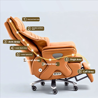 Fauteuil de direction électrique intelligent en cuir avec accoudoirs en cuir - Fauteuil de direction/CEO de style luxueux