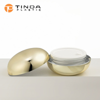 Pot de crème pour le visage en acrylique à double paroi de 50 g, forme cylindrique, couleur personnalisée, pour lotion et nettoyant visage, logo personnalisé