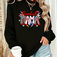 Transfert DTF de haute qualité, presse à chaud, design personnalisé Baseball Mama pour t-shirts