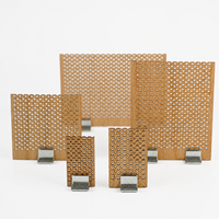 Mèche de bougie en bois à design creux, 100% bois naturel, accessoires de fabrication de bougies parfumées à la cire de soja DIY, mèche de bougie avec base