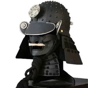 Armadura de casco de samurái japonés, traje de armadura templario, perfecto para decoración y Cosplay, armadura completa, fino y detalle completo