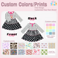 Robe longue à manches longues à volants avec applique renne de Noël, impression personnalisée, couleur, marque privée, ODM, OEM, tenue de fête de fin d'année