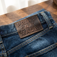 Patchs 3D en PU et cuir véritable, logo vintage personnalisé, lavables, thermocollants et à coudre, forme rectangulaire pour jeans et sacs