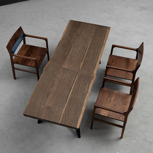Moderno tavolo da pranzo a 6 posti Custom Design di lusso fiume <span class=keywords><strong>resina</strong></span> epossidica massello noce lastre <span class=keywords><strong>in</strong></span> legno scrivania per sala da pranzo mobili - Product Image 3