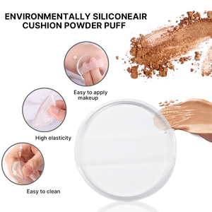 Éponge de maquillage en silicone personnalisée avec logo imprimé, non absorbante, super douce, pour fond de teint, marque privée, respectueuse de la peau - Product Image 2