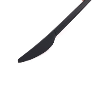 Cubiertos negros PLA CPLA compostables biodegradables estándar de 6" - Product Image 6